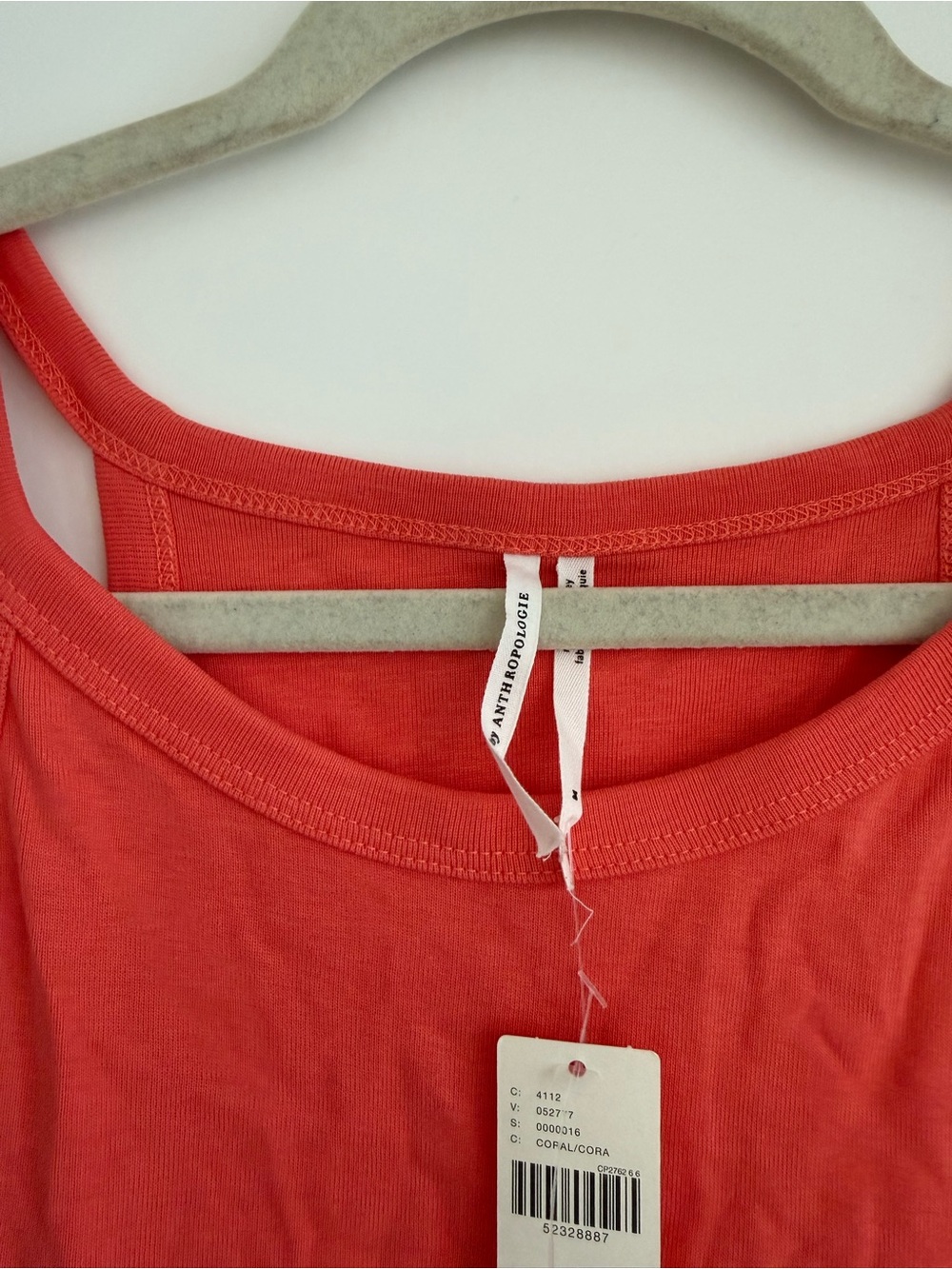 NWT Anthropologie Coral Racerback Tank Top M - Picture 3 of 4